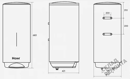 Фото Водонагреватель накопительный Haier ES50V-VH3, 50 л – купить в Волгограде: цена, описание, фото. Интернет-магазин 5