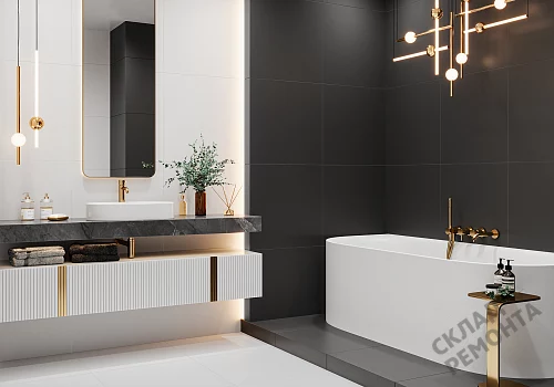 Фото Керамогранит матовый Alma Ceramica Твин GFU04WIN20R черный 600*600*9 – купить в Волгограде: цена, описание, фото. Интернет-магазин 2