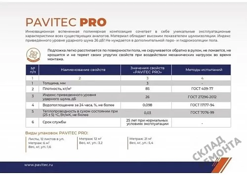 Фото Подложка рулонная Pavitec Pro 3 мм под ламинат и паркет оранжевая – купить в Волгограде: цена, описание, фото. Интернет-магазин 4