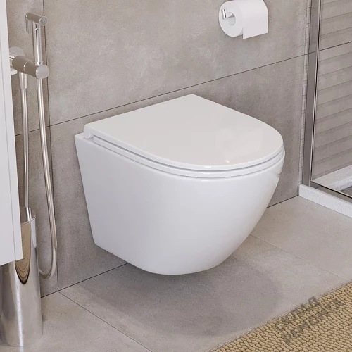 Фото Унитаз подвесной BelBagno Uno BB3105CHR/SC безободковый купить в Волгограде: цена, описание, фото. Интернет-магазин 3