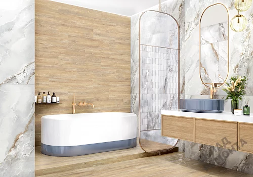Фото Керамогранит матовый Alma Ceramica Мильтон GFA2090MLT04R бежевый 200*900*7 – купить в Волгограде: цена, описание, фото. Интернет-магазин 3