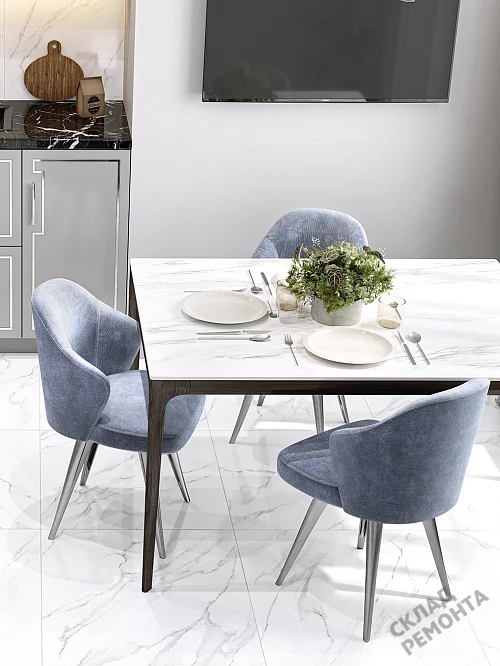 Фото Керамогранит лаппатированный Alma Ceramica Невада GFU6060NVD07L белый 600*600*9 – купить в Волгограде: цена, описание, фото. Интернет-магазин 1