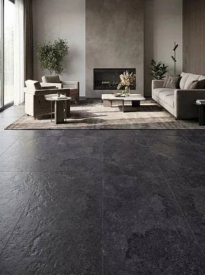 Керамогранит матовый A-Ceramica Concreto lunar carbon dark темно-серый 1200*600*8,5