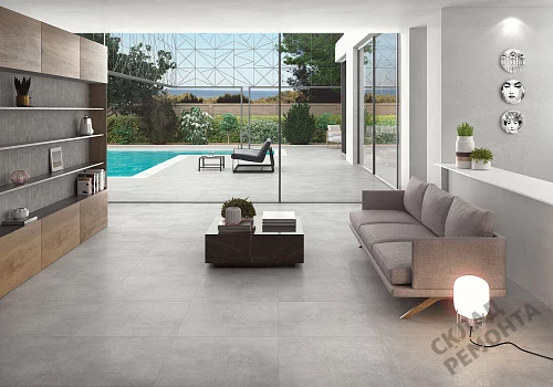 Фото Керамогранит матовый Steppe Ceramics Concrete Grey серый 600*600*9 – купить в Волгограде: цена, описание, фото. Интернет-магазин 2