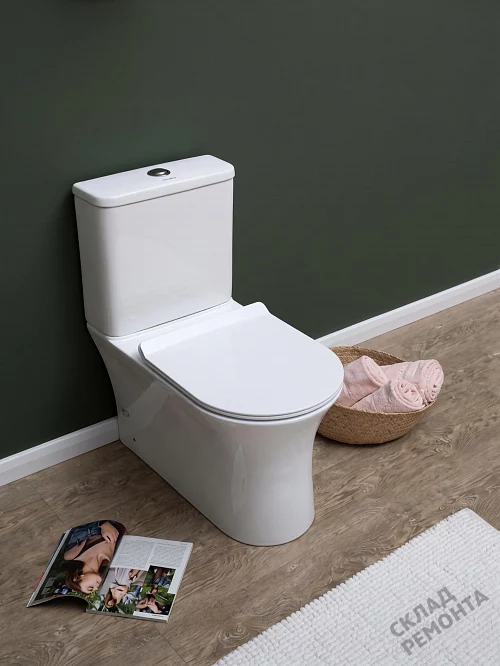 Фото Унитаз напольный Aquanet Roll-C 210764 безободковый купить в Волгограде: цена, описание, фото. Интернет-магазин 1