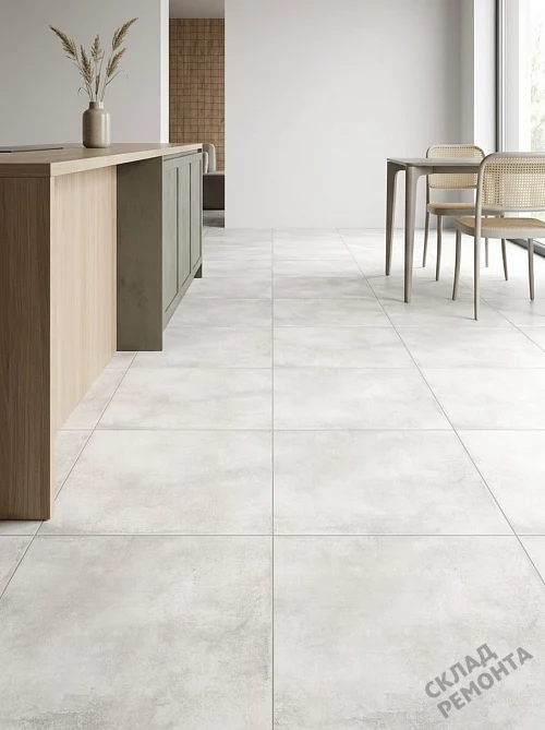 Фото Керамогранит матовый Alma Ceramica Тотем GFU6060TTM00R белый 600*600*9 – купить в Волгограде: цена, описание, фото. Интернет-магазин 1