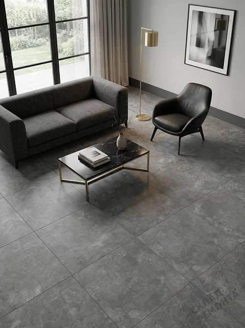 Фото Керамогранит матовый Alma Ceramica Урбан GFU04URB70R (шугар-эффект) серый 600*600*9 – купить в Волгограде: цена, описание, фото. Интернет-магазин 1