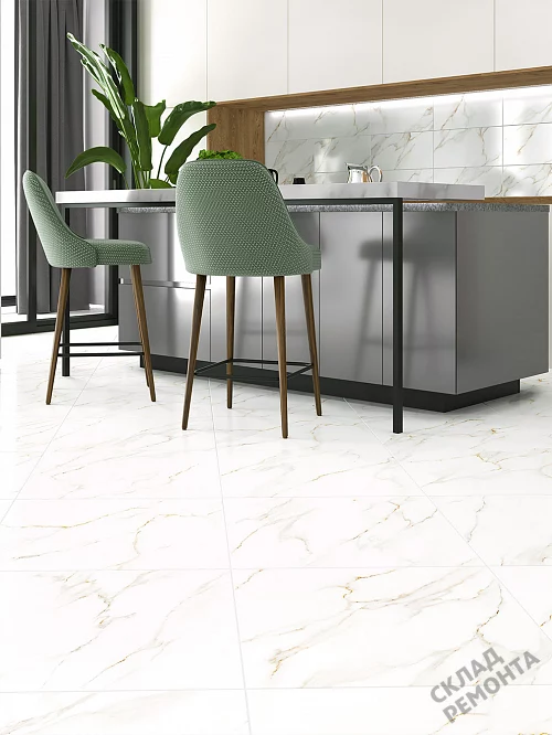 Фото Керамогранит лаппатированный Alma Ceramica Невада GFU04NVD00L белый 600*600*9 – купить в Волгограде: цена, описание, фото. Интернет-магазин 1