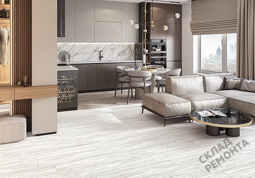 Фото Керамогранит матовый Alma Ceramica Вандервуд GFA92WDW07R белый 200*900*7 – купить в Волгограде: цена, описание, фото. Интернет-магазин 2