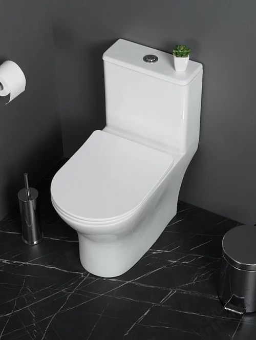 Фото Унитаз моноблок BelBagno Lounge BB8618CPR-MN/SC безободковый купить в Волгограде: цена, описание, фото. Интернет-магазин 1