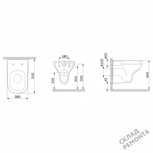 Фото Унитаз подвесной Am.Pm Spirit V2.0 C701700WH безободковый купить в Волгограде: цена, описание, фото. Интернет-магазин 3