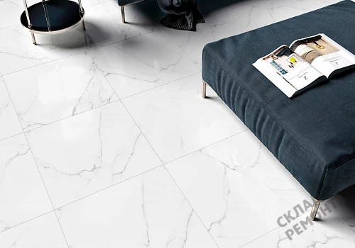 Фото Керамогранит матовый Alma Ceramica Каррара GFU04CRR00R светло-серый 600*600*9 – купить в Волгограде: цена, описание, фото. Интернет-магазин 3