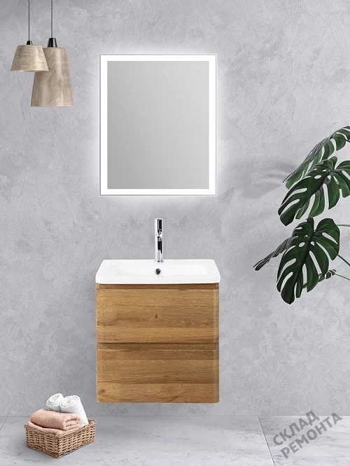 Фото Зеркало подвесное BelBagno SPC-GRT-500-600-LED-BTN 50 с подсветкой купить в Волгограде: цена, описание, фото. Интернет-магазин 1