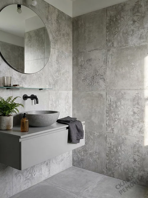 Фото Керамогранит матовый Alma Ceramica Тотем GFU6060TTM27R серый 600*600*9 – купить в Волгограде: цена, описание, фото. Интернет-магазин 1