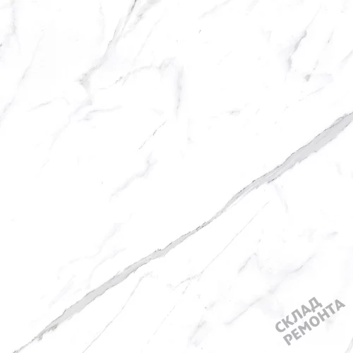 Фото Керамогранит матовый Steppe Ceramics Statuario White белый 600*600*9,5 – купить в Волгограде: цена, описание, фото. Интернет-магазин 2