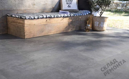 Фото Керамогранит матовый Steppe Ceramics Concrete Antracite серый 600*600*9 – купить в Волгограде: цена, описание, фото. Интернет-магазин 2