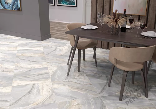 Фото Керамогранит лаппатированный Alma Ceramica Мэджик GFU04MGC64L серый 600*600*9 – купить в Волгограде: цена, описание, фото. Интернет-магазин 2