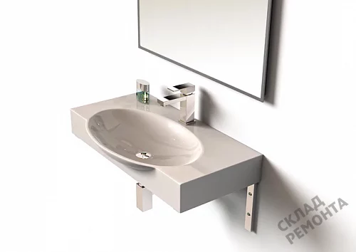 Фото Раковина подвесная Sanita Luxe Infinity INF76SLWB01KR на кронштейнах, 76 см купить в Волгограде: цена, описание, фото. Интернет-магазин 2