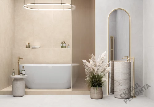 Фото Керамогранит матовый Alma Ceramica Мурал GFU60120MUR04R бежевый 1200*600*8,5 – купить в Волгограде: цена, описание, фото. Интернет-магазин 4