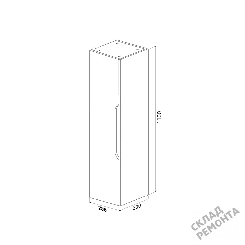 Фото Пенал подвесной Iddis Ray RAY30W0i97, белый купить в Волгограде: цена, описание, фото. Интернет-магазин 5