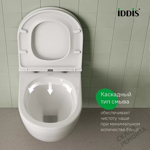 Фото Унитаз подвесной Iddis Бланко BLARNSEi25 безободковый купить в Волгограде: цена, описание, фото. Интернет-магазин 4