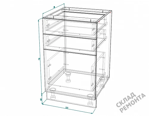 Фото Шкаф нижний Интерьер-центр ШН3Я 500 – купить в Волгограде: цена, описание, фото. Интернет-магазин 2